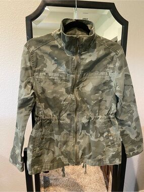 Old Navy Olive Camo Utility Jacket